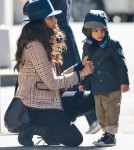 Camila Avles Takes Her Kids For A Stroll