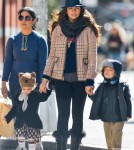 Camila Avles Takes Her Kids For A Stroll