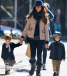 Camila Avles Takes Her Kids For A Stroll