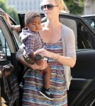 Charlize Theron Takes Son Jackson for a Trim