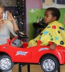 Charlize Theron Takes Son Jackson for a Trim
