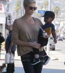 Charlize Theron Takes Her Son Jackson To Pinkberry