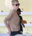 Charlize Theron Takes Her Son Jackson To Pinkberry