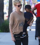 Charlize Theron Takes Her Son Jackson To Pinkberry