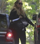 Elizabeth Berkley And Son Sky Visit A Friend