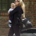 Elizabeth Berkley And Son Sky Visit A Friend