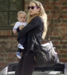 Elizabeth Berkley And Son Sky Visit A Friend