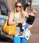 Hilary Duff Takes Luca To The Doctor's Office
