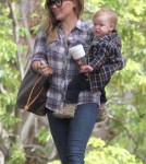 Hilary Duff Takes Luca To A Play Date
