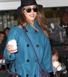 Jessica Alba & Honor Land In Paris