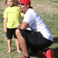 Kendra Wilkinson And Her Family Play At A Park