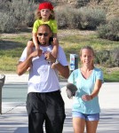 Kendra Wilkinson And Her Family Play At A Park