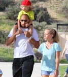 Kendra Wilkinson And Her Family Play At A Park