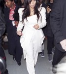 Kim Kardashian Looks Angelic at Paris Airport