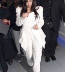 Kim Kardashian Looks Angelic at Paris Airport