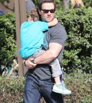 Mark Wahlberg Takes His Son To The Park