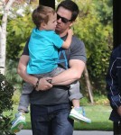 Mark Wahlberg Takes His Son To The Park