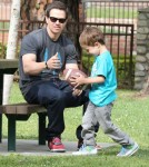 Mark Wahlberg Takes His Son To The Park