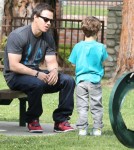 Mark Wahlberg Takes His Son To The Park