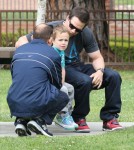 Mark Wahlberg Takes His Son To The Park