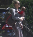 Molly Sims Takes Son Brooks To A Playdate