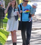 Exclusive... Reese Witherspoon And Family Attend A Birthday Party In Brentwood