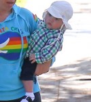 Exclusive... Reese Witherspoon And Family Attend A Birthday Party In Brentwood
