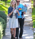 Exclusive... Reese Witherspoon And Family Attend A Birthday Party In Brentwood