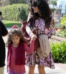 Semi-Exclusive... Salma Hayek Takes Her Daughter To The Doctor