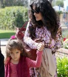 Semi-Exclusive... Salma Hayek Takes Her Daughter To The Doctor