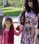 Semi-Exclusive... Salma Hayek Takes Her Daughter To The Doctor