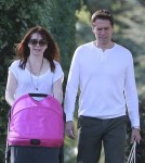 Alyson Hannigan And Her Husband Take Their Daughter For A Stroll