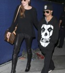 Angelina Jolie and Maddox Arrive On A Flight At LAX