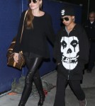 Angelina Jolie and Maddox Arrive On A Flight At LAX