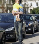 David Beckham Takes Harper Out For A Morning Stroll