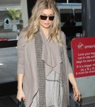 Pregnant Fergie Departing On A Flight At LAX