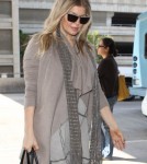 Pregnant Fergie Departing On A Flight At LAX