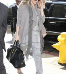 Pregnant Fergie Departing On A Flight At LAX