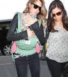 Gisele Bundchen & Daughter Vivian Departing On A Flight At LAX