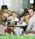 Hilary Duff and Mike Comrie Take Luca to Breakfast