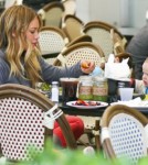 Hilary Duff and Mike Comrie Take Luca to Breakfast