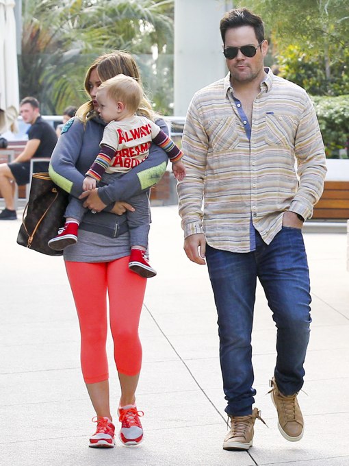 Hilary Duff and Mike Comrie Take Luca to Breakfast