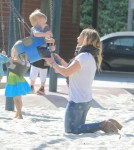 Hilary Duff Takes Luca To The Park