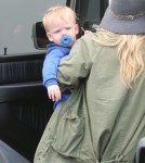 Hilary Duff & Son Luca Shopping At Fred Segal