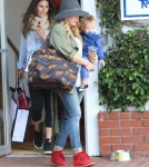Hilary Duff & Son Luca Shopping At Fred Segal
