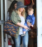 Hilary Duff & Son Luca Shopping At Fred Segal