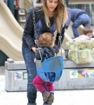 Jessica Alba And Family Go To The Park