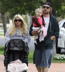 Semi-Exclusive... Jessica Simpson & Family Out For A Stroll On Easter