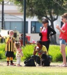 Kevin Federline & Family Watch His Boys Play Soccer