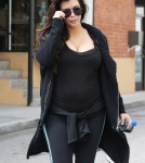 Pregnant Kim Kardashian Leaving The Gym